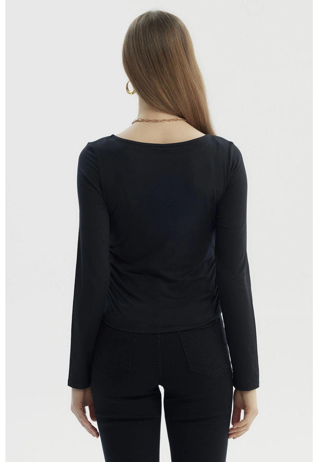 Polera Mujer Slim Negro - Xl-2