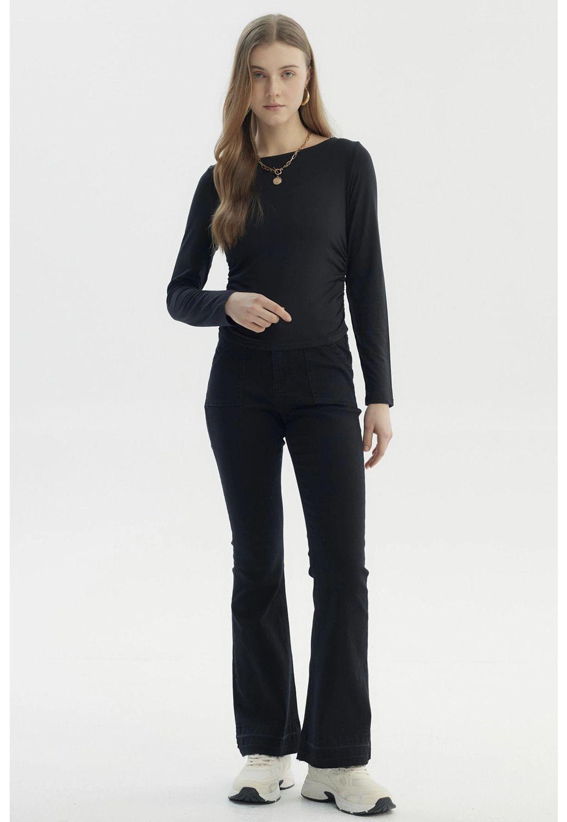 Polera Mujer Slim Negro - Xl-3