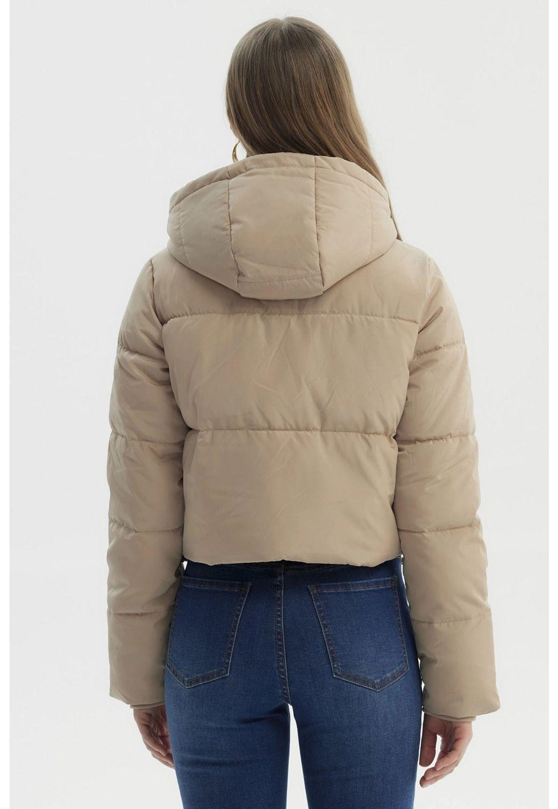 Parka Mujer Wide Acolchado Beige Oscuro-2