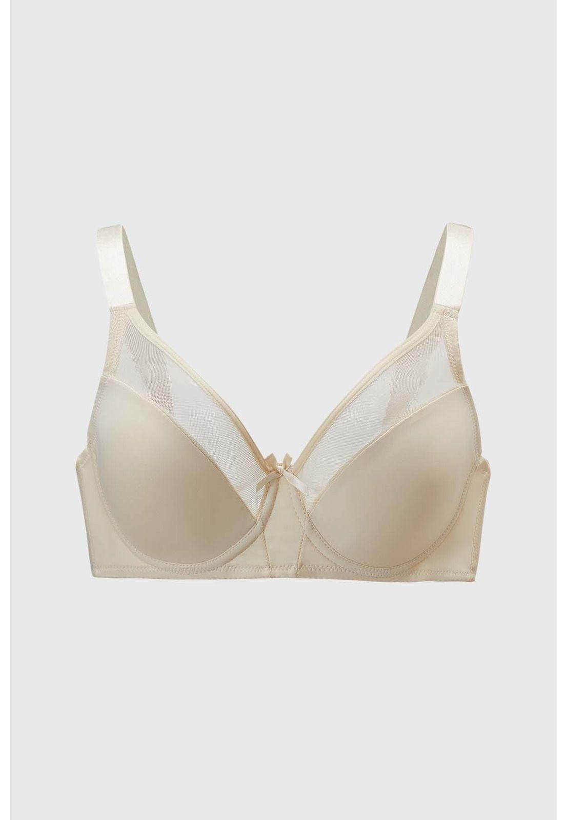 Sostén Mujer Detalle Mesh Crudo-0