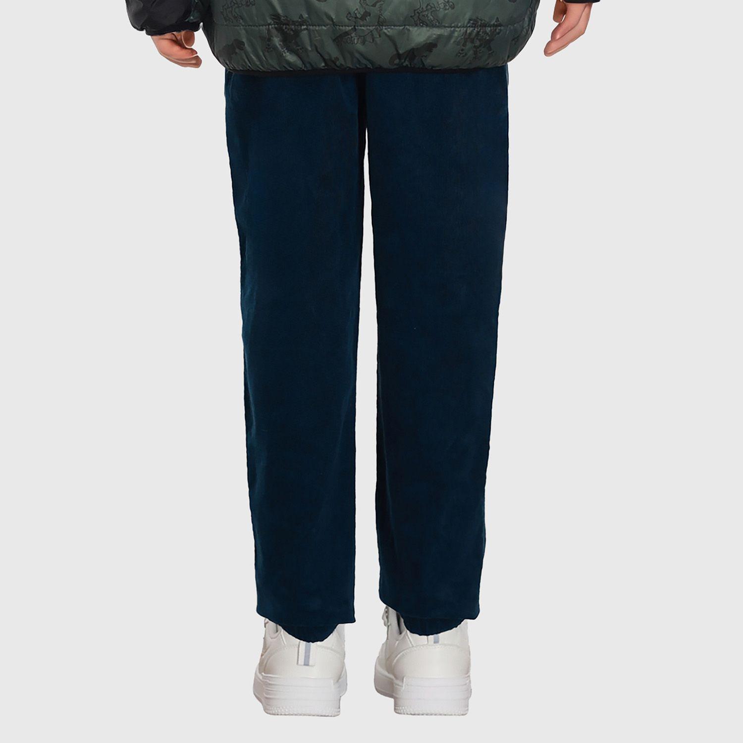 Pantalón Niño Jogger Cotelé Azul Petroleo-1
