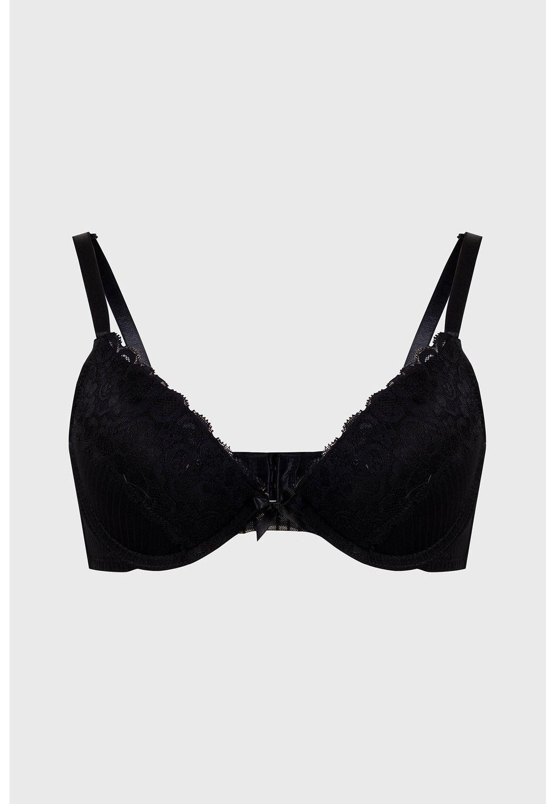 Sostén Mujer Copa Soft Encaje Negro-0
