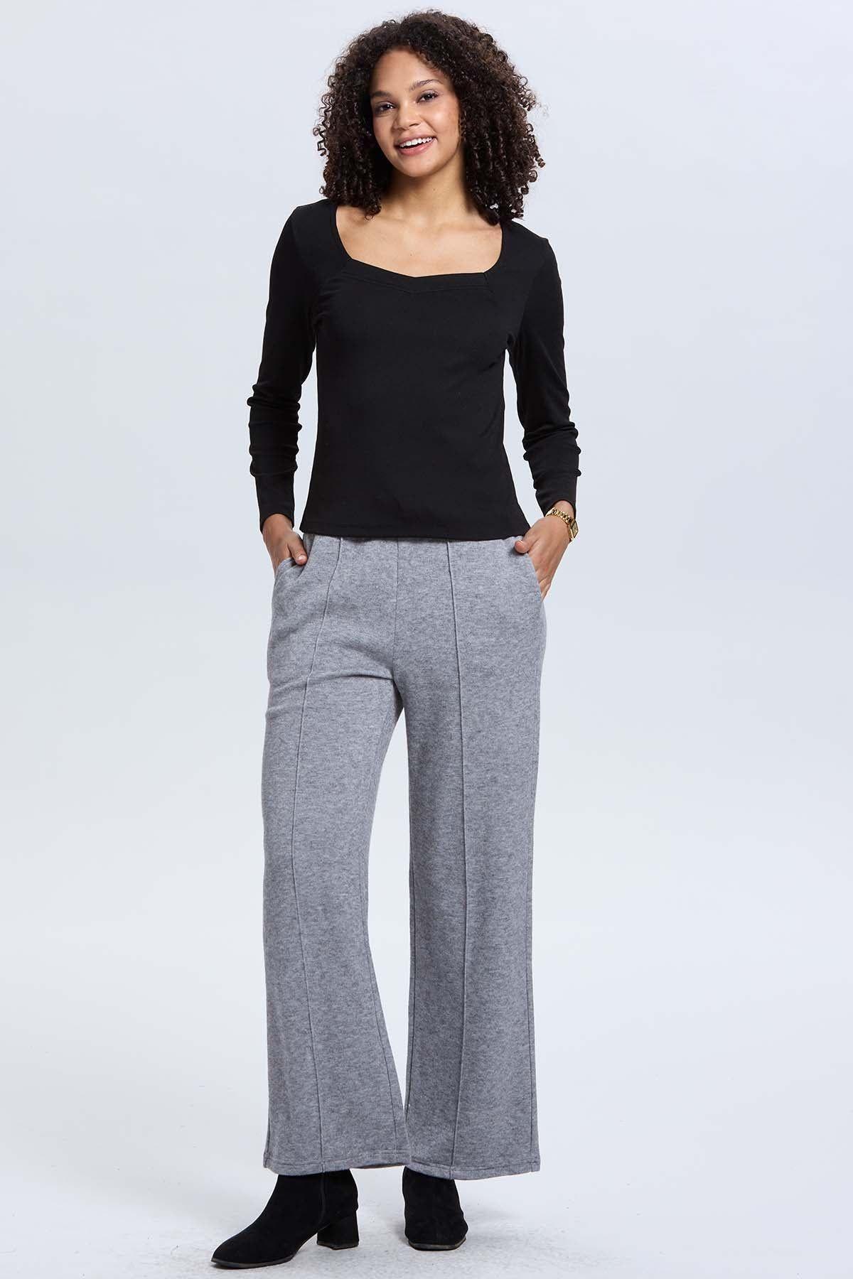 Pantalón Buzo Mujer Camman Gris Melange-3