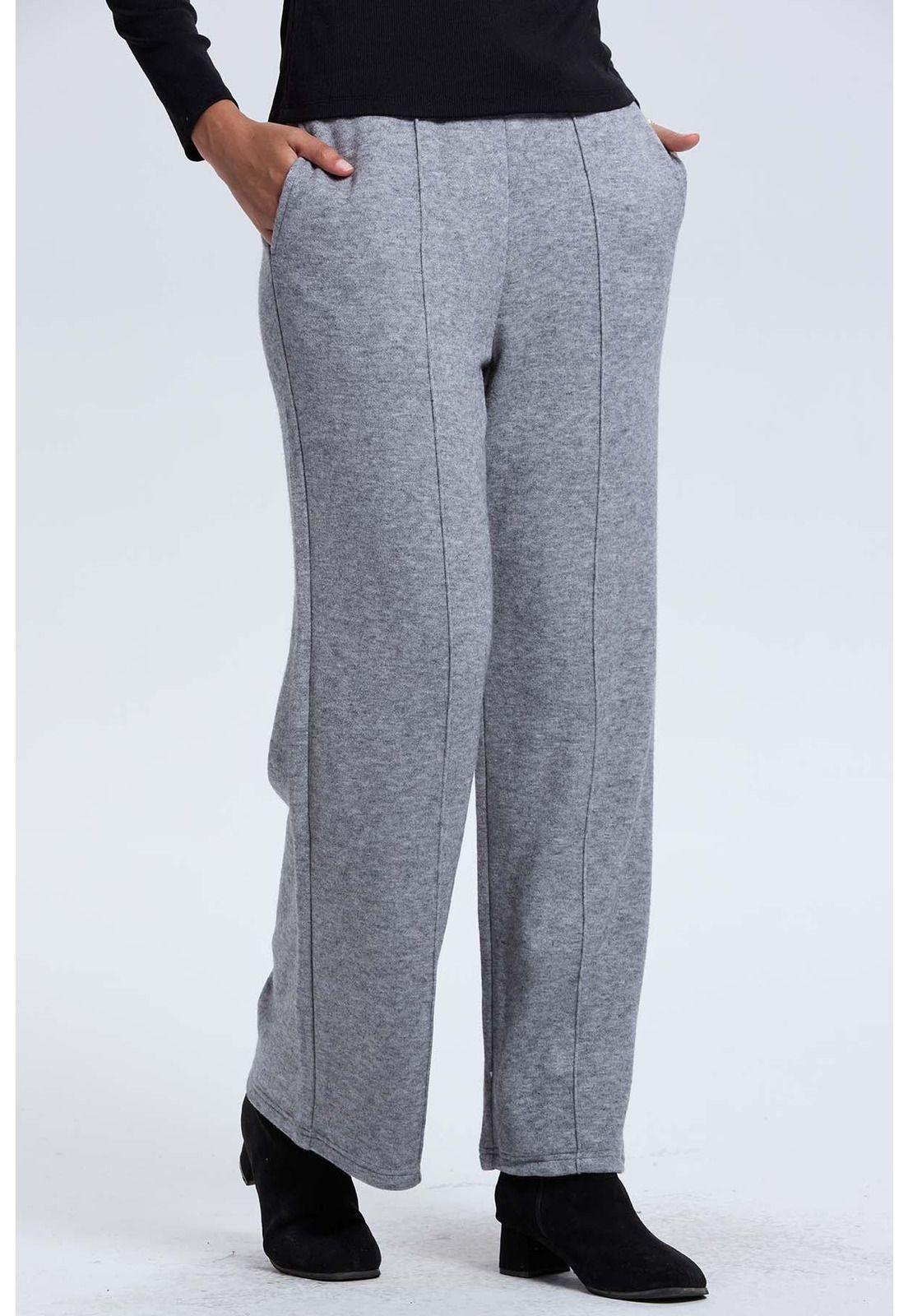 Pantalón Buzo Mujer Camman Gris Melange-1