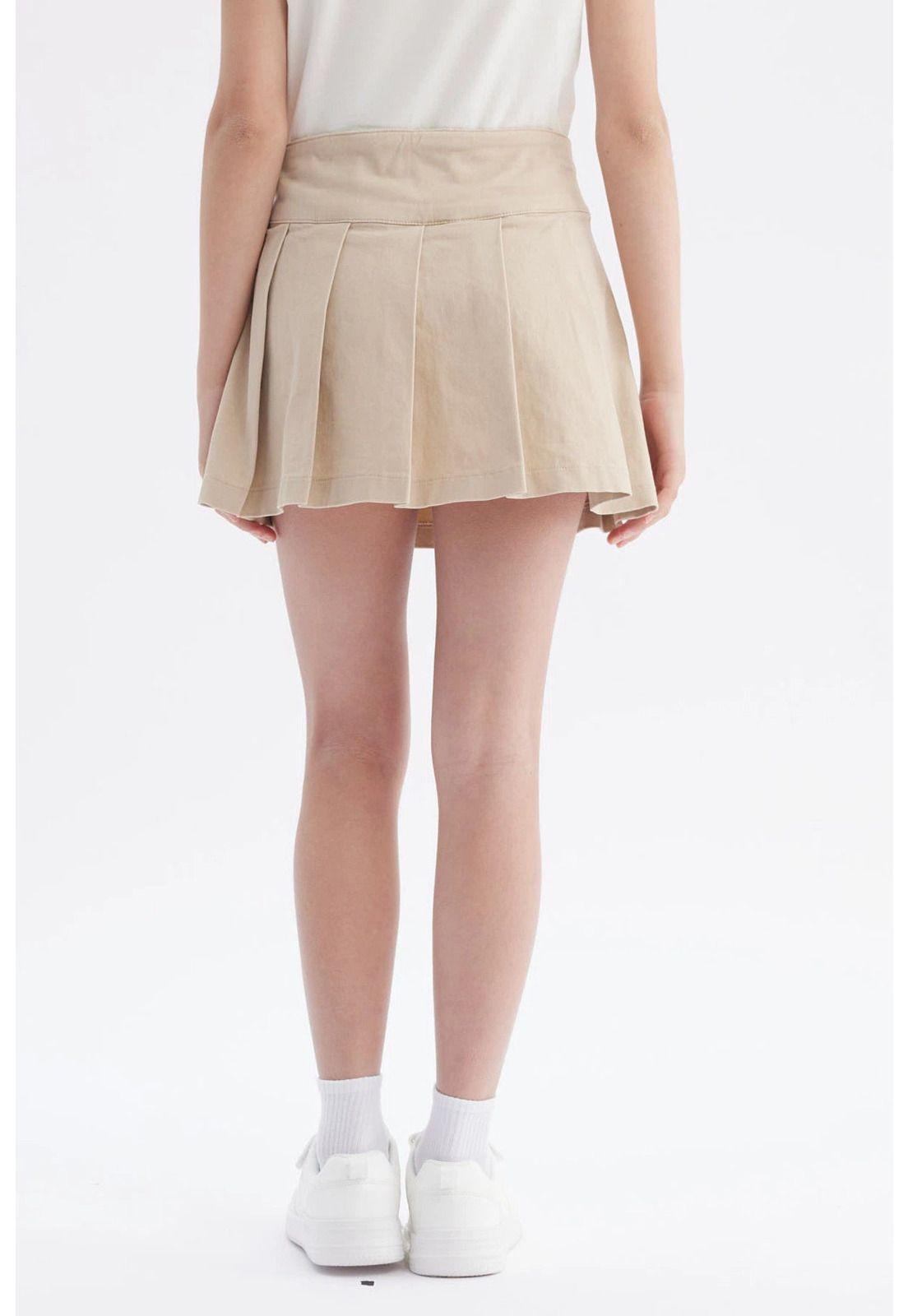 Falda Niña Slip Integrado Beige-2