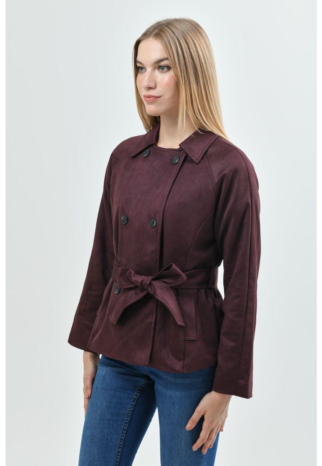 Chaqueta Mujer Regular Vino - lll-2