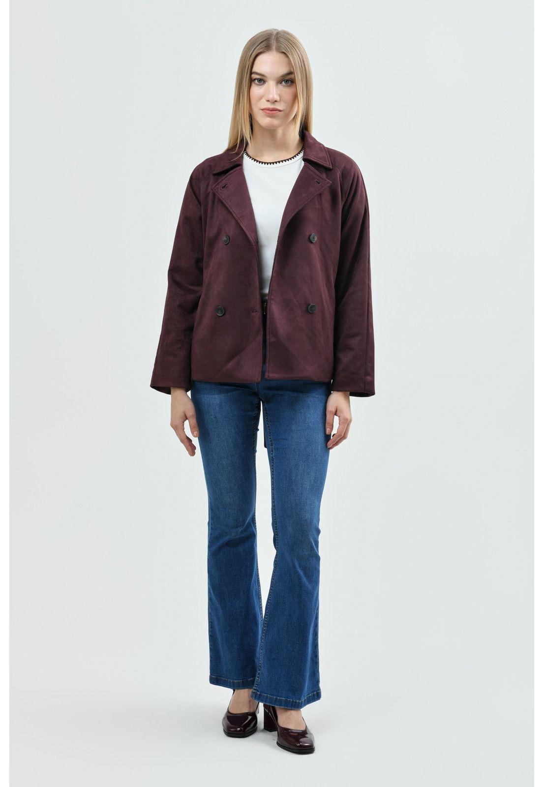 Chaqueta Mujer Regular Vino - lll-3