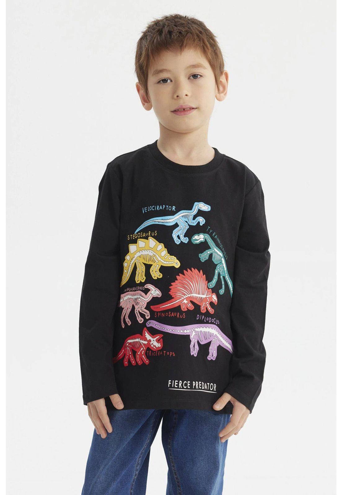 Polera Niño Fosforescente Negro-0