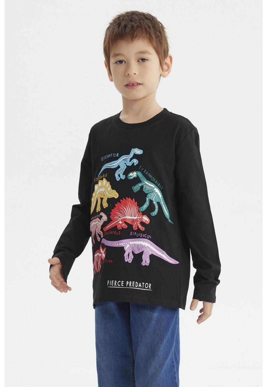 Polera Niño Fosforescente Negro-1