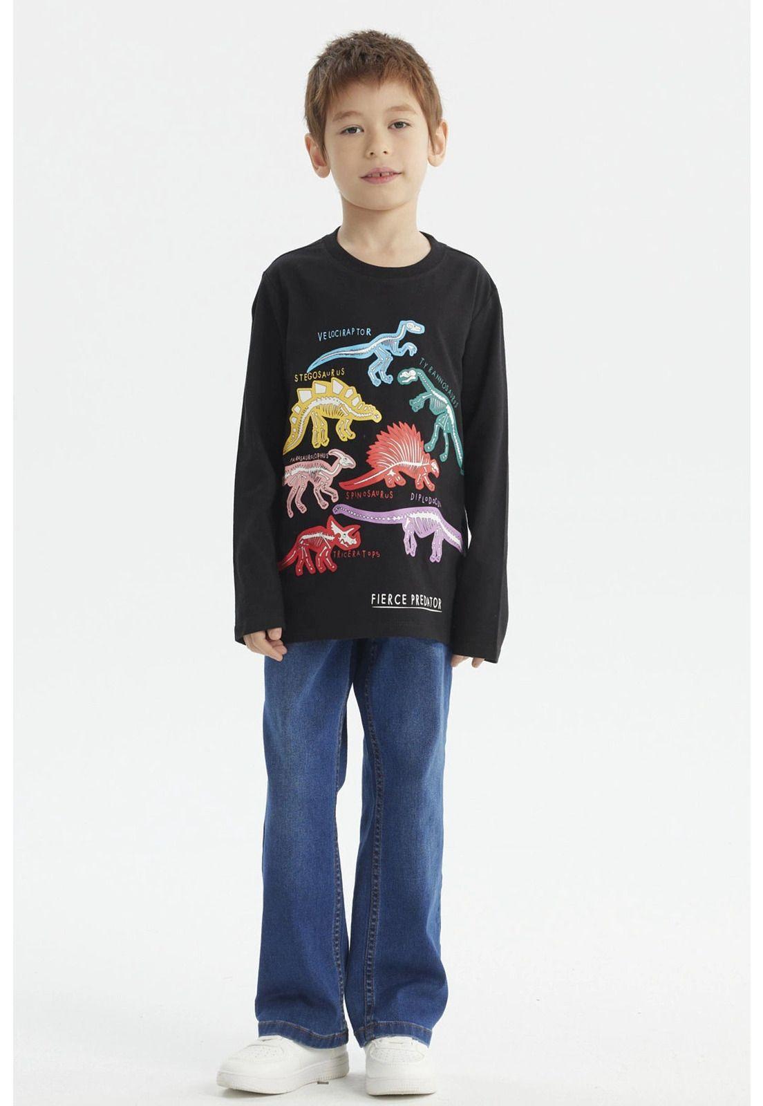 Polera Niño Fosforescente Negro-3