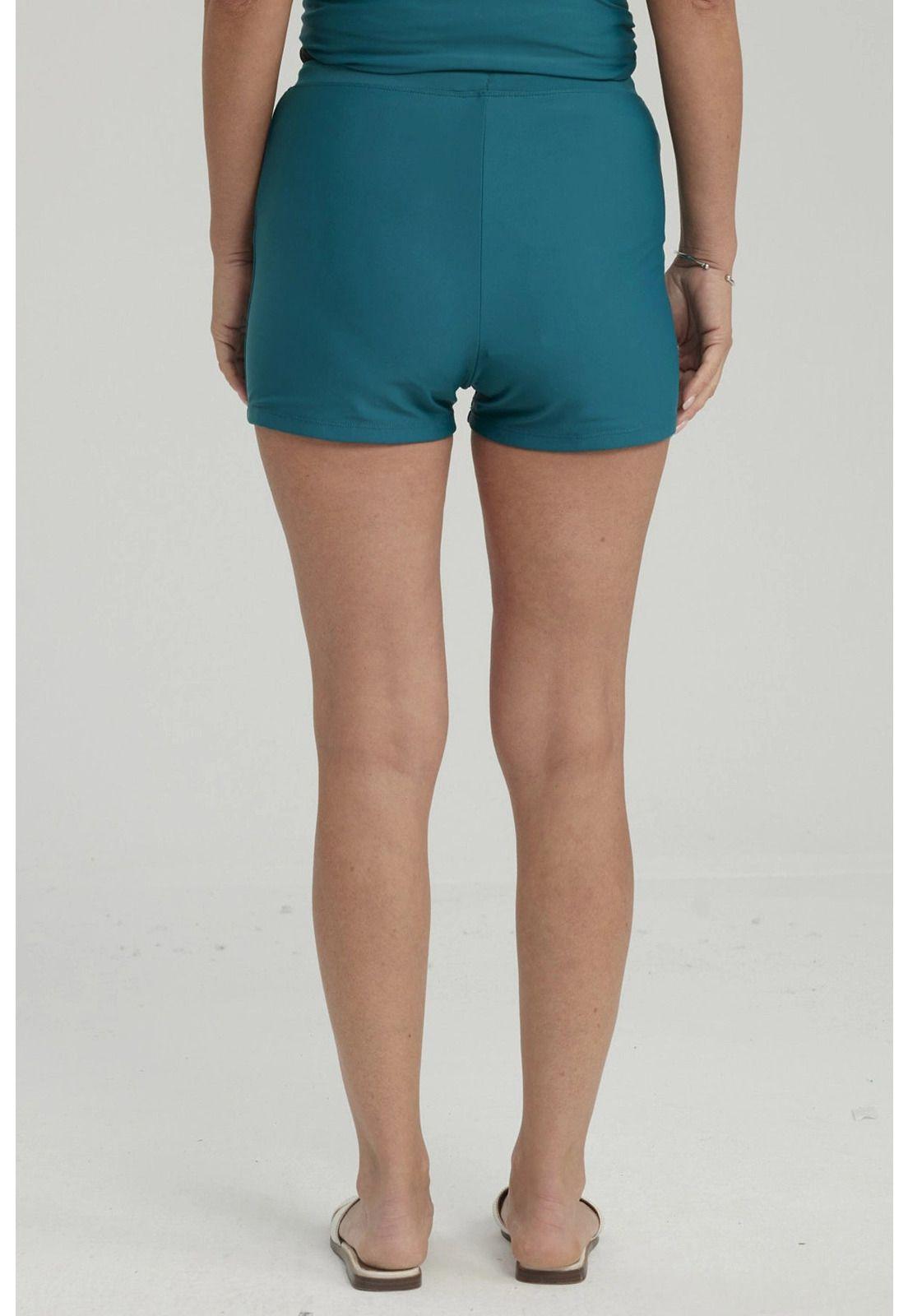 Traje De Baño Mujer Short Clásico Petróleo-2