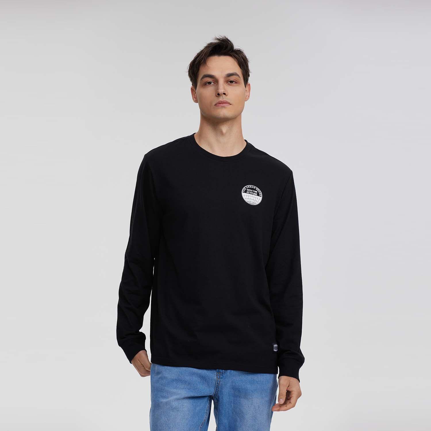 Polera Hombre Printed Juvenil Negro Fashion´s Park-0