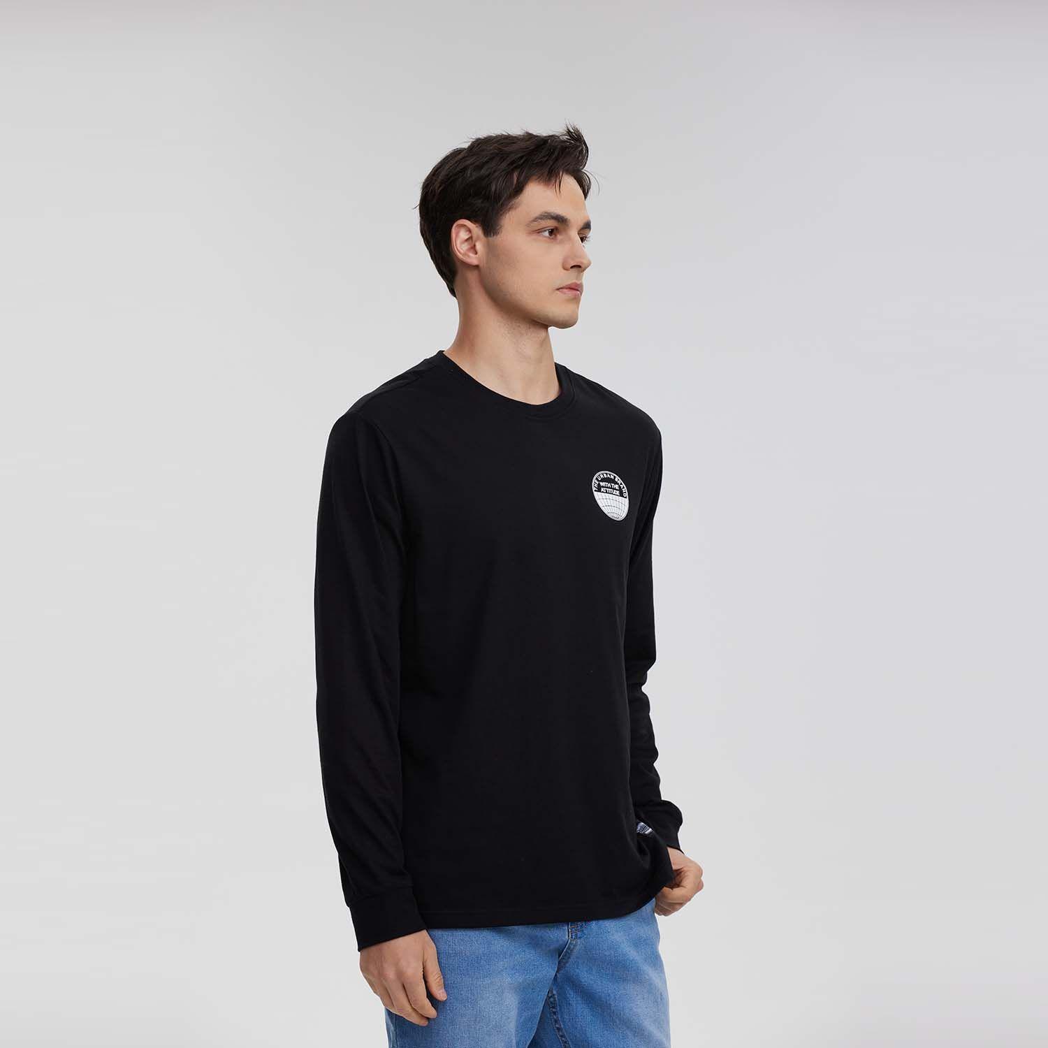 Polera Hombre Printed Juvenil Negro Fashion´s Park-1
