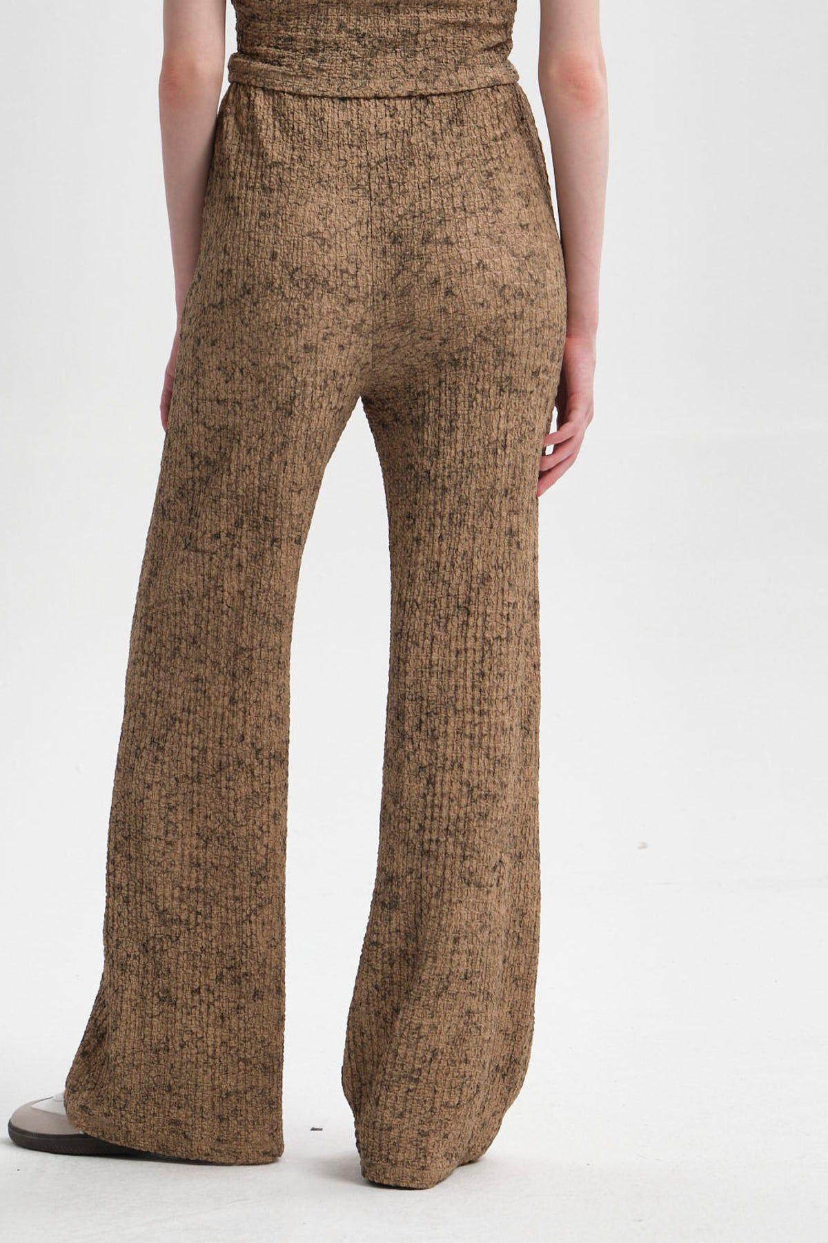Pantalón Mujer Textura Beige-2