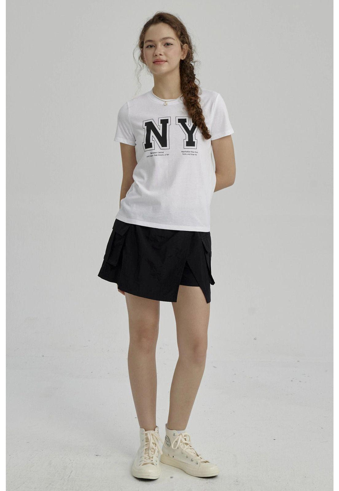 Polera Niña Básica Estampada Blanco - lll-1