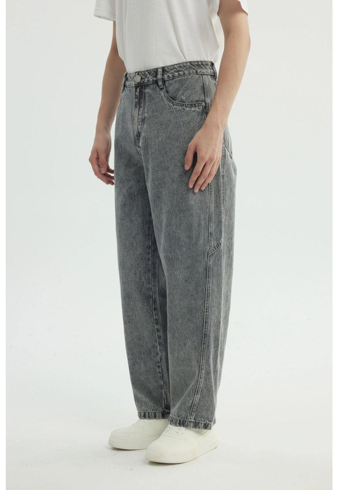 Jeans Hombre Baggy Gris-1