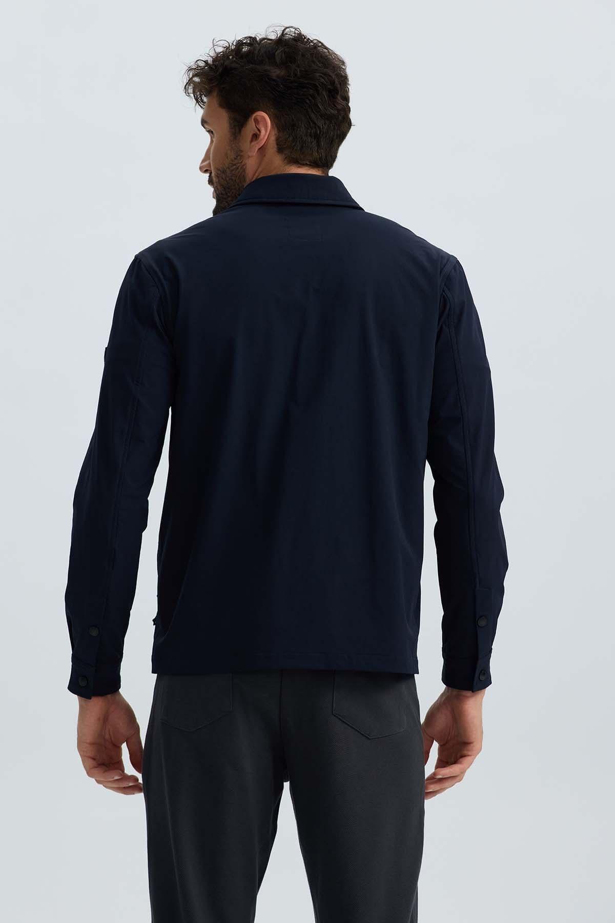 Chaqueta Hombre Detalle Azul Marino-2