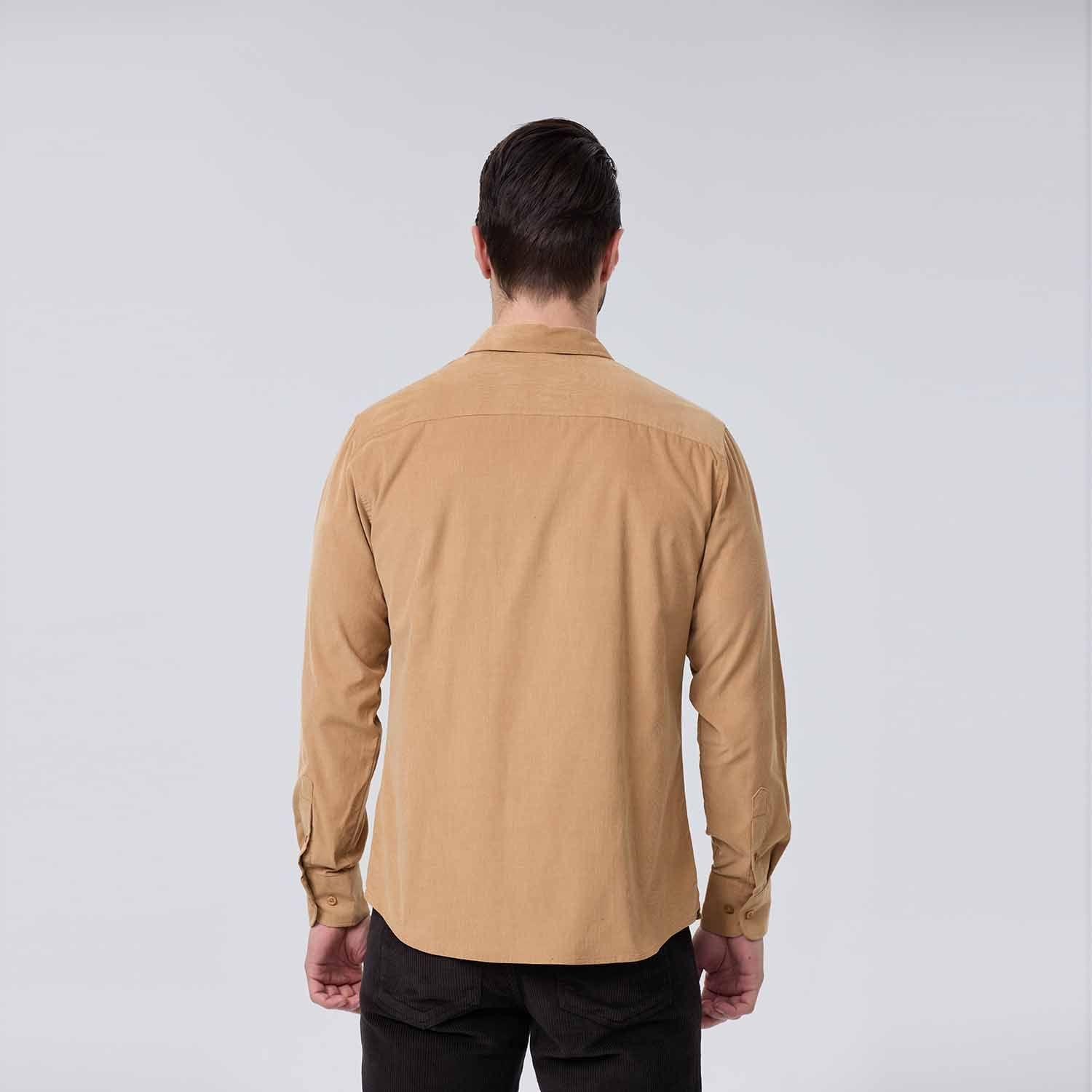 Camisa Hombre Cotelé Beige-2