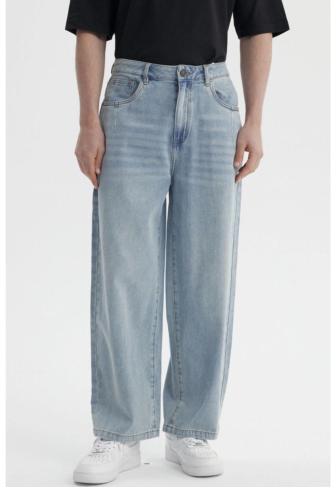 Jeans Hombre Baggy Retro Azul Claro-0