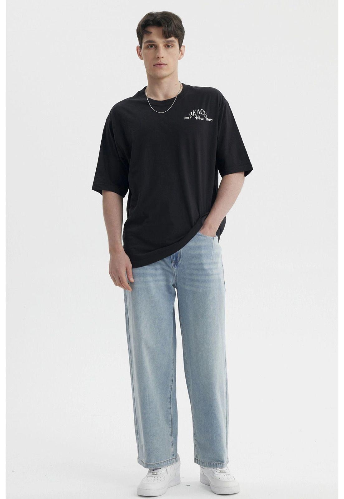 Jeans Hombre Baggy Retro Azul Claro-3