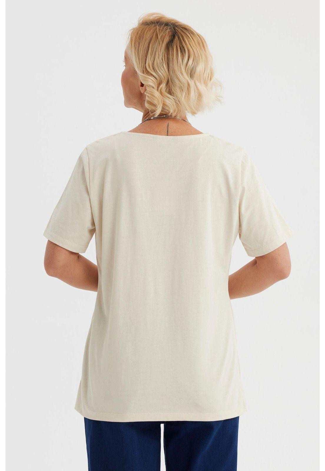 Polera Mujer Macramé Beige Claro-2