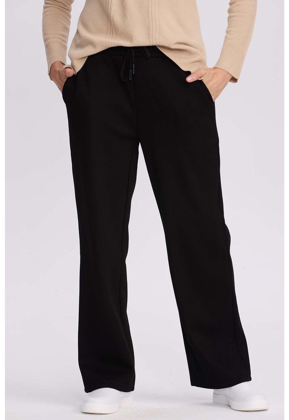 Pantalón Buzo Mujer Doble Faz Negro-0