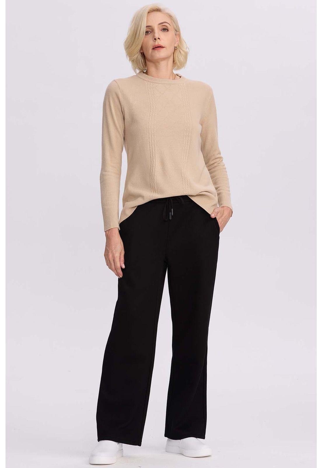 Pantalón Buzo Mujer Doble Faz Negro-3