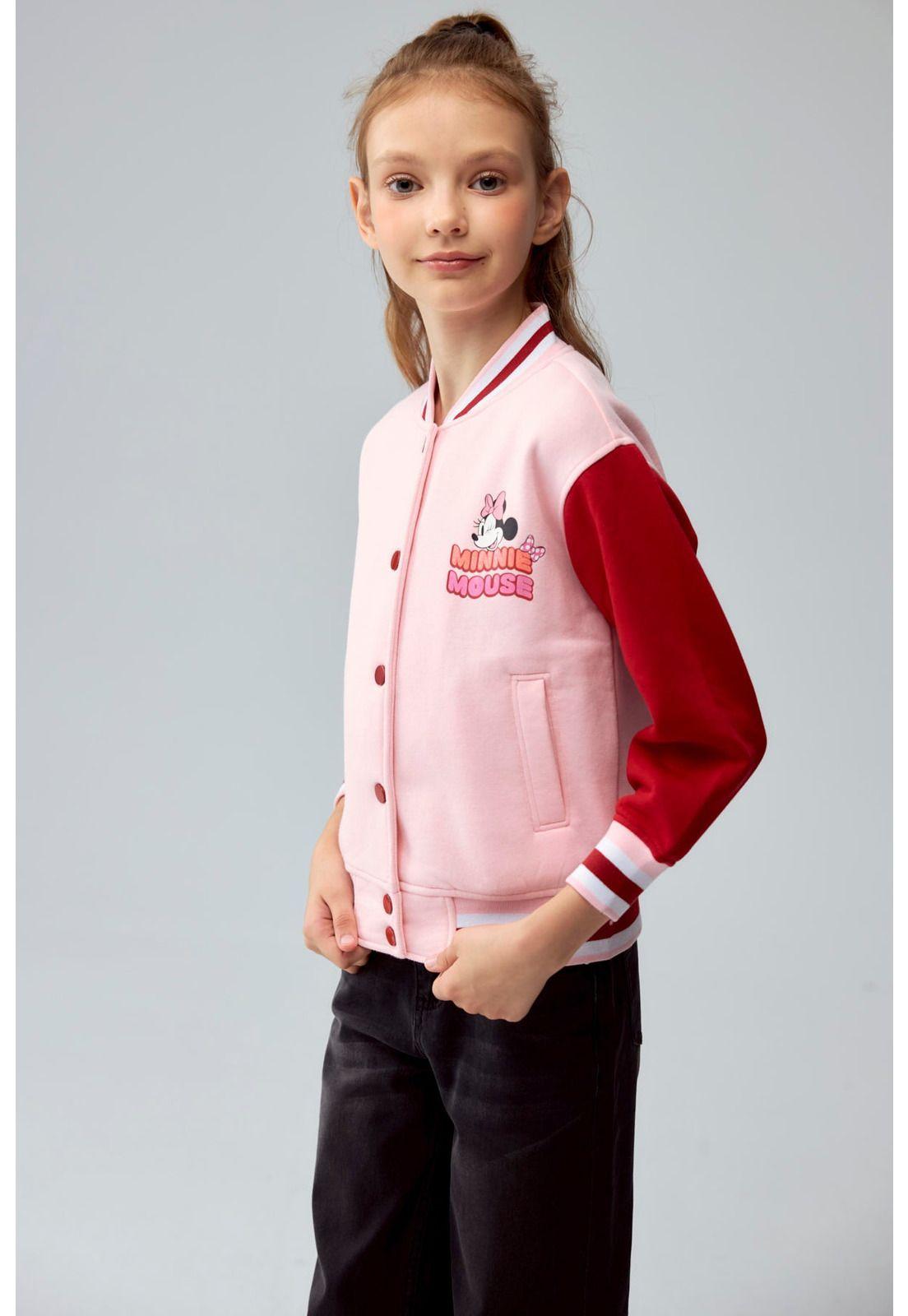 Polerón Niña College Minnie Rosado-2