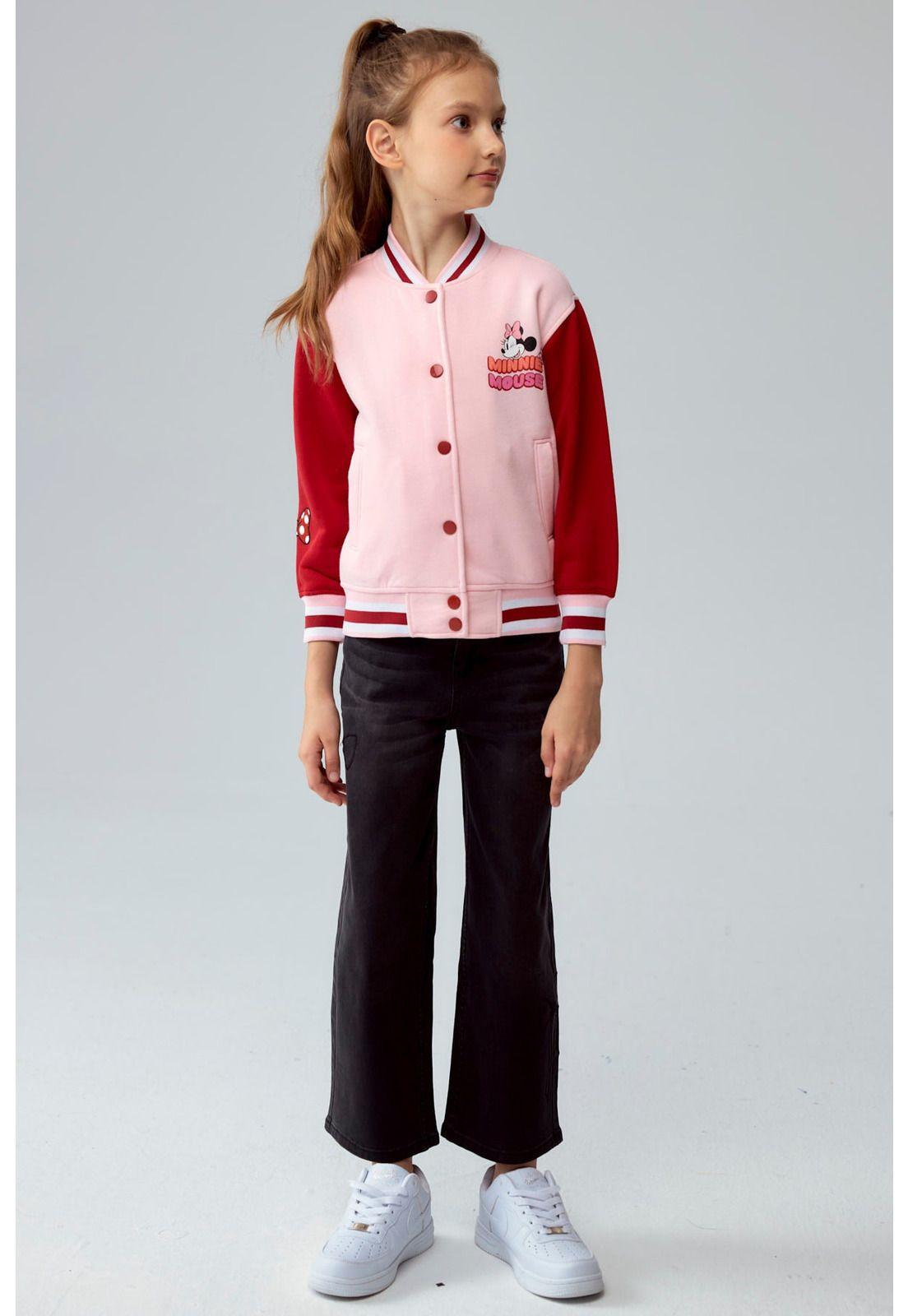 Polerón Niña College Minnie Rosado-3