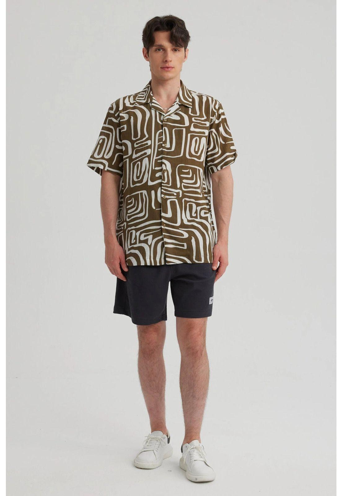 Camisa Hombre Textura Chocolate-7