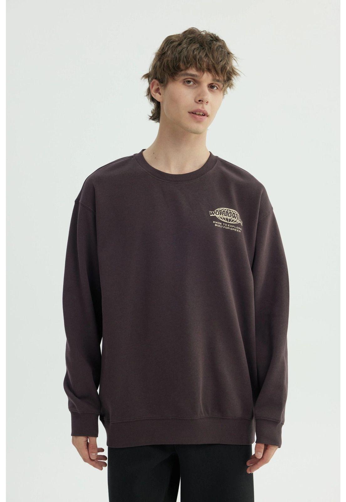 Polerón Hombre Oversize Burdeo - lV-0