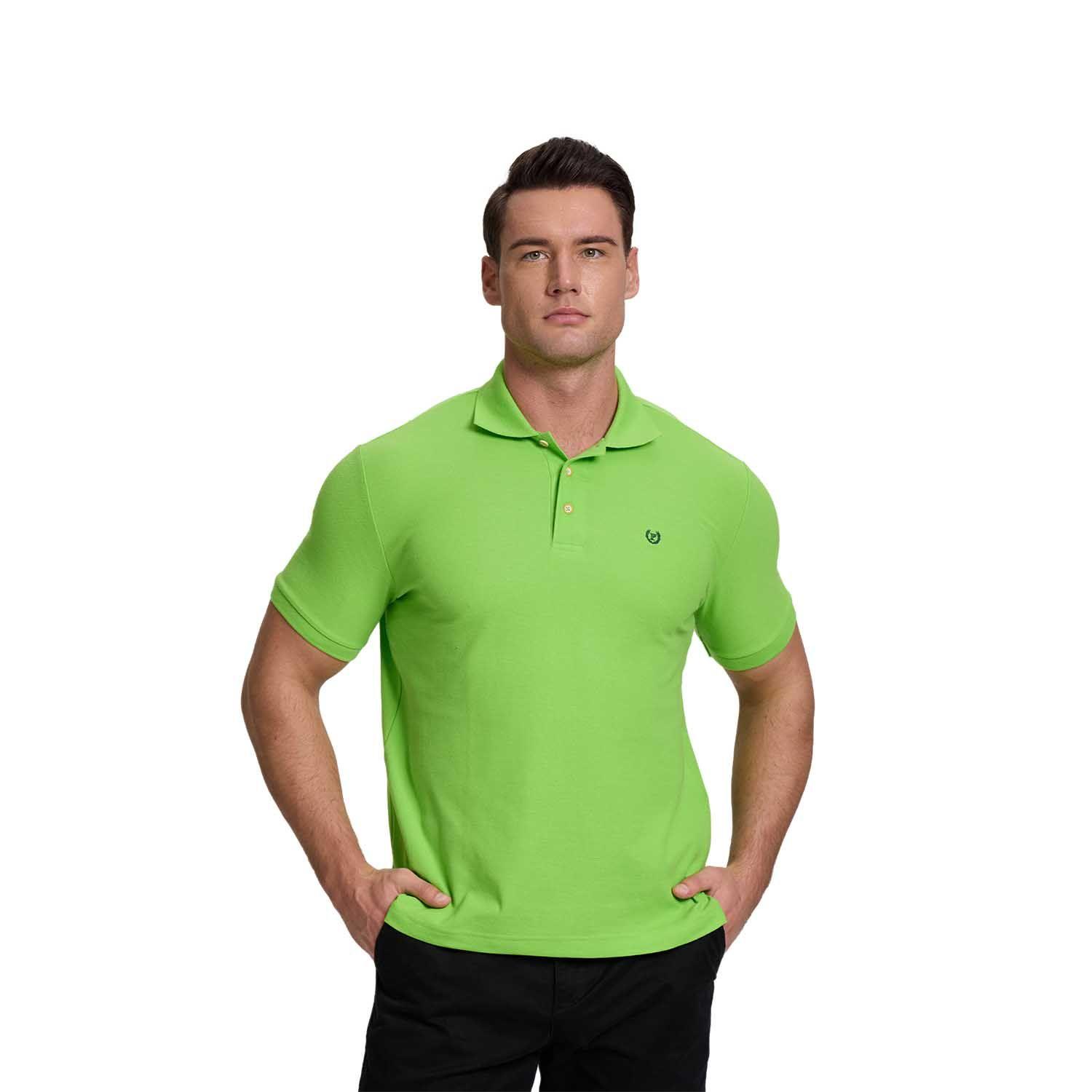 Polera Hombre Pique Básica Lisa Verde Limon Fashion's Park-0