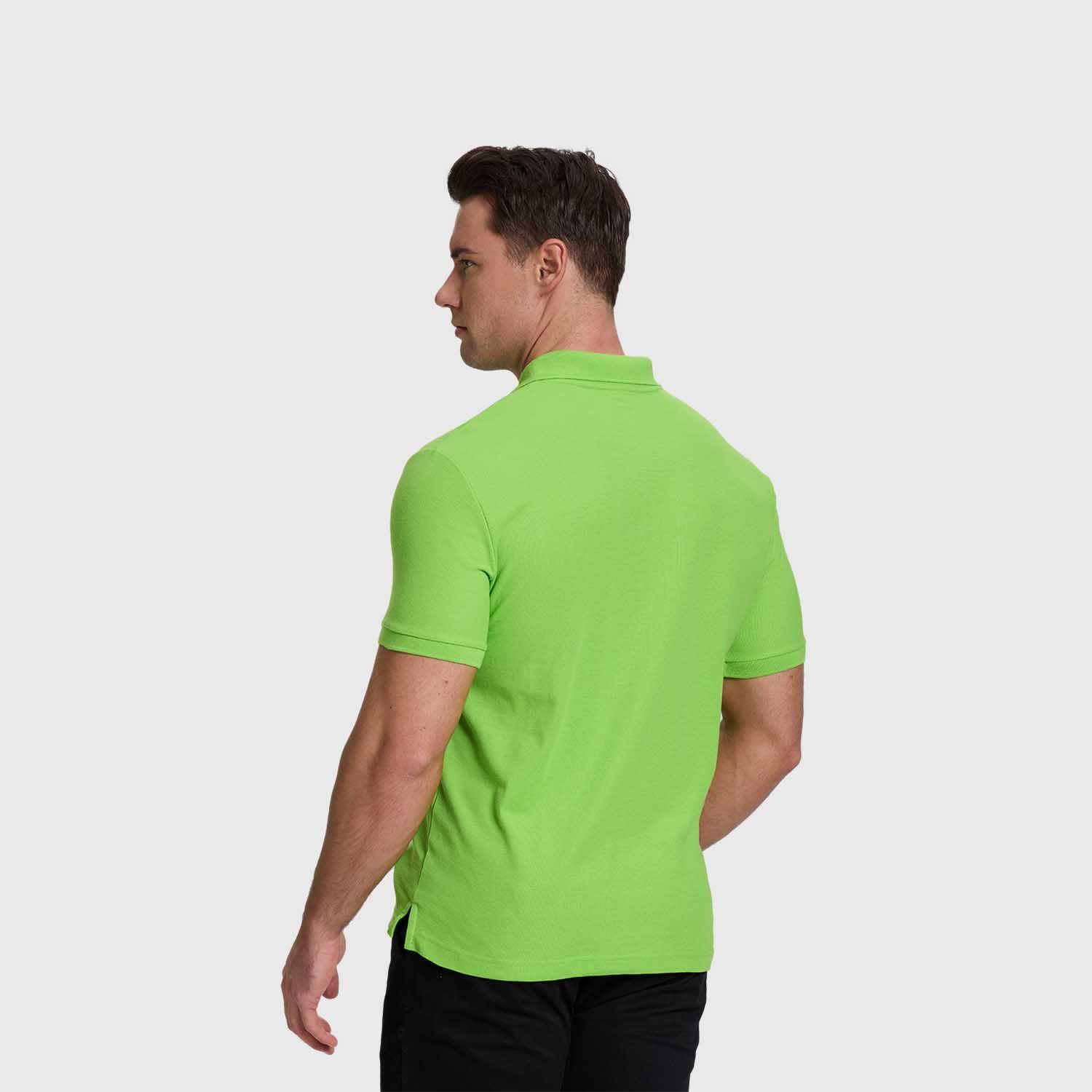 Polera Hombre Pique Básica Lisa Verde Limon Fashion's Park-2