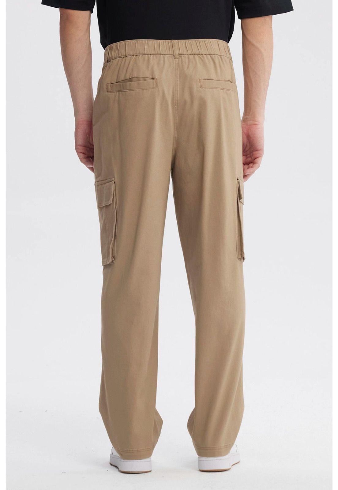 Pantalón Hombre Cargo Wide Leg Kaki-2