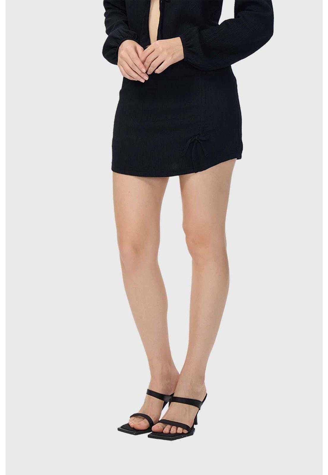 Falda Mujer Malla Negro- ll-1