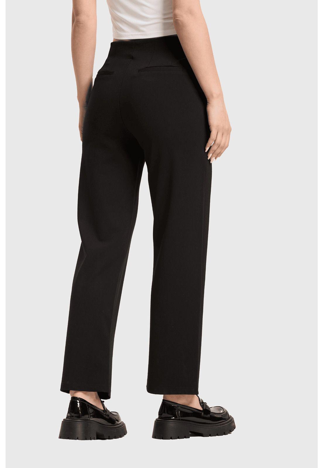 Pantalón Mujer 2 Botones Negro-2