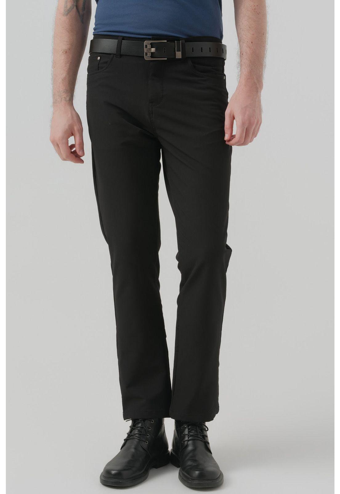 Pantalón Hombre Calce Recto Negro - Xl-0