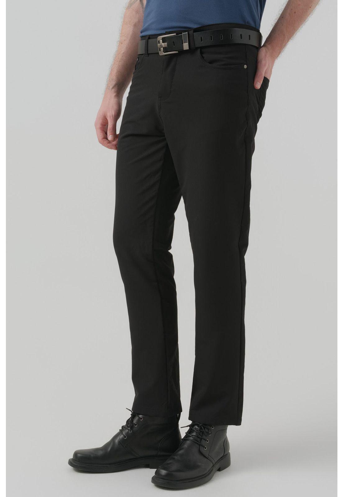 Pantalón Hombre Calce Recto Negro - Xl-1
