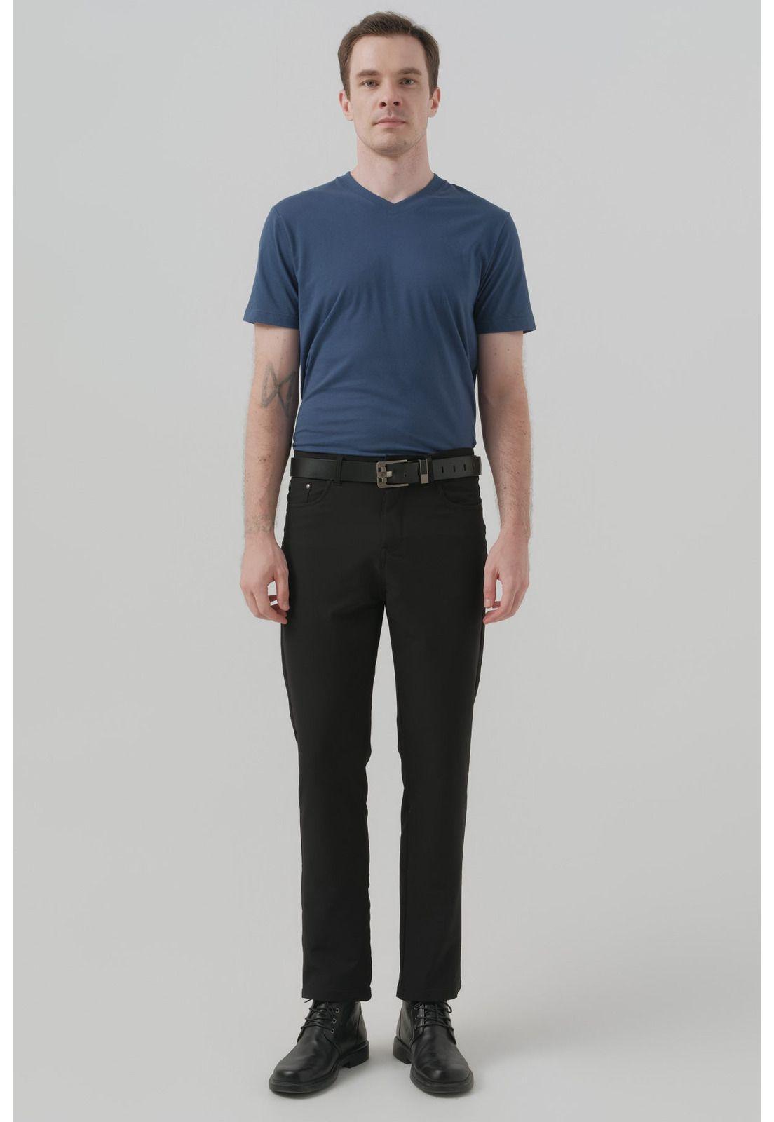 Pantalón Hombre Calce Recto Negro - Xl-3