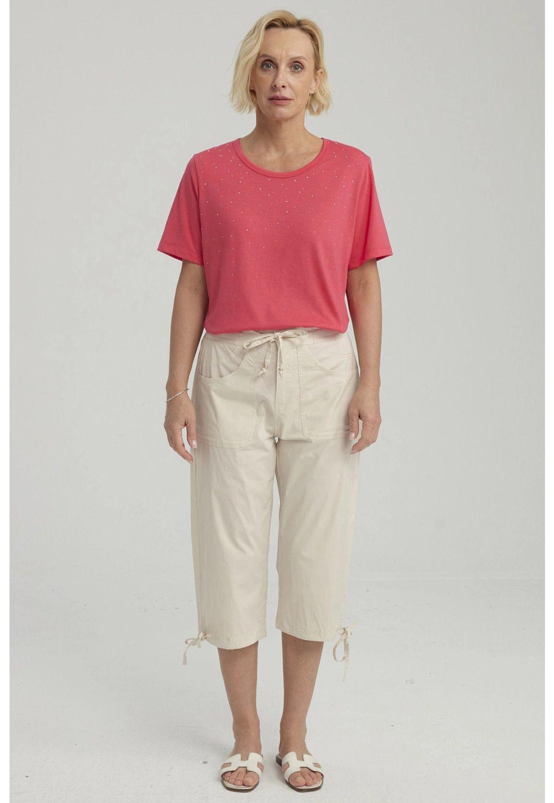 Pantalón Mujer Con Cortes Y Apertura Beige Claro-1