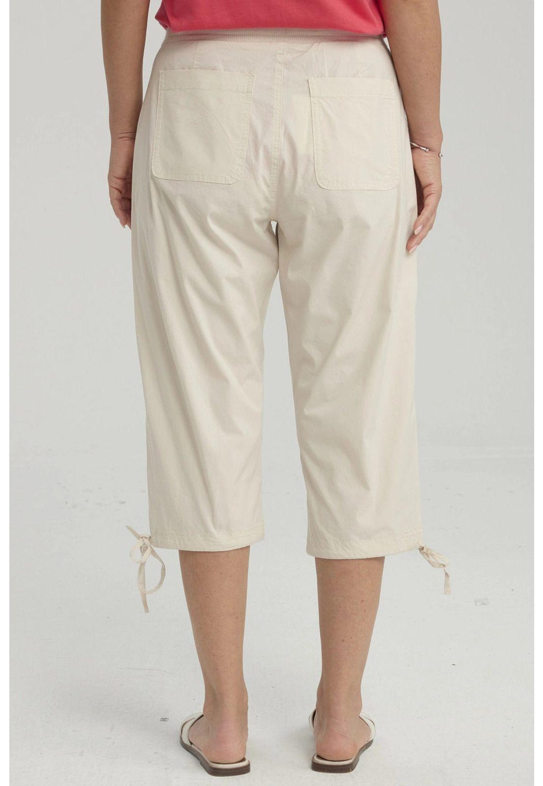 Pantalón Mujer Con Cortes Y Apertura Beige Claro-2
