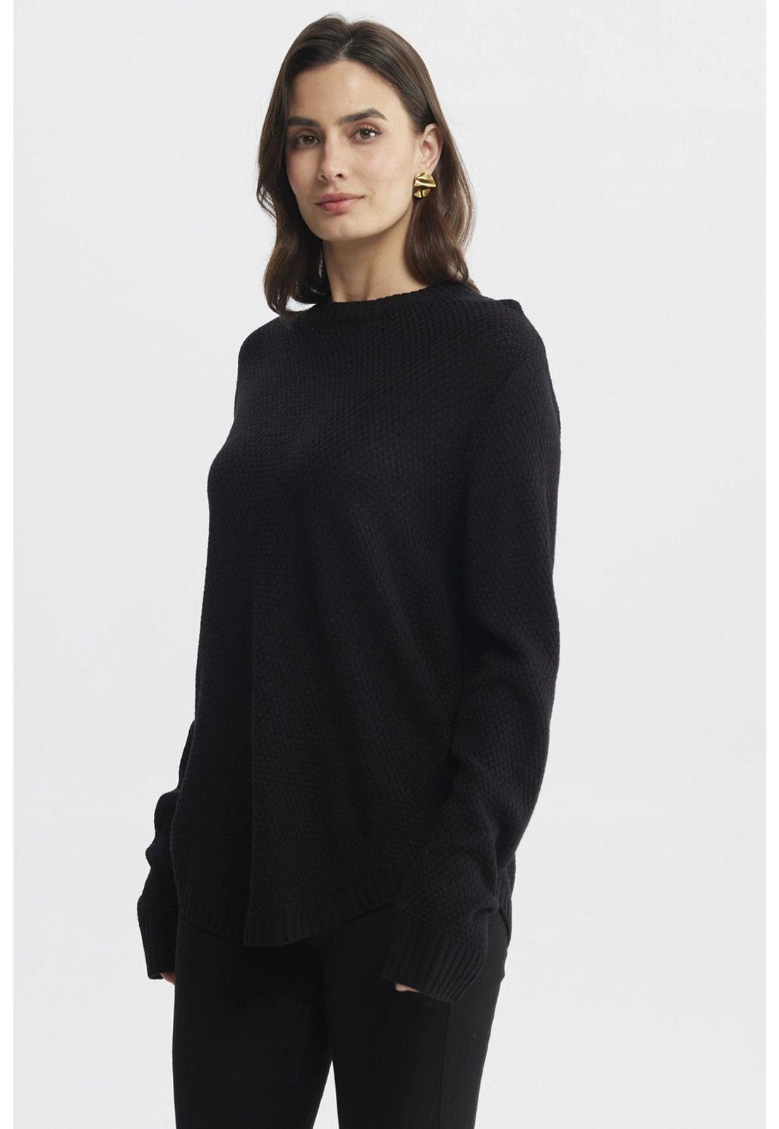 Sweater Mujer Slim Negro-1