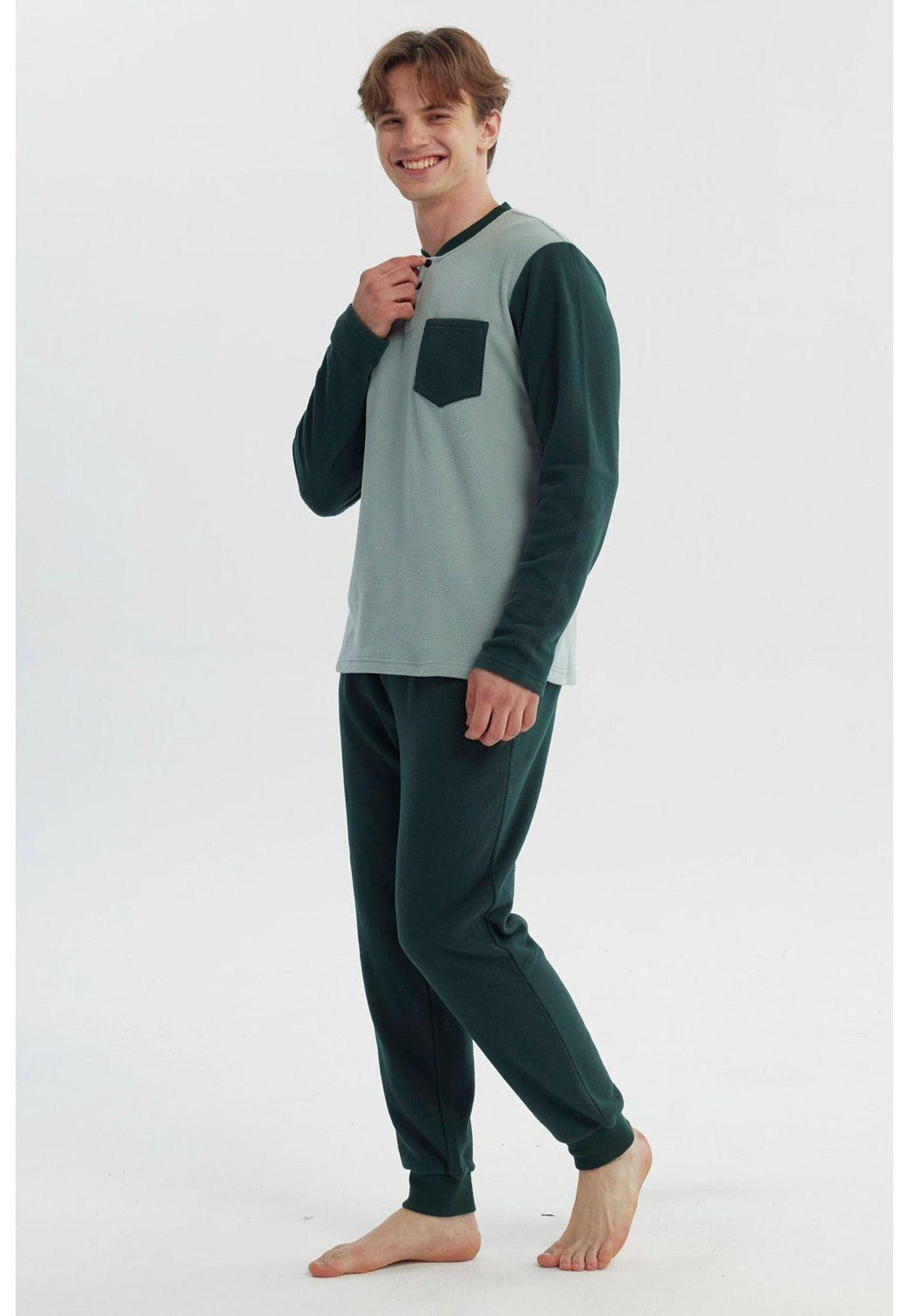 Pijama Hombre Pijama Polera Y Pantalón Verde - ll-2