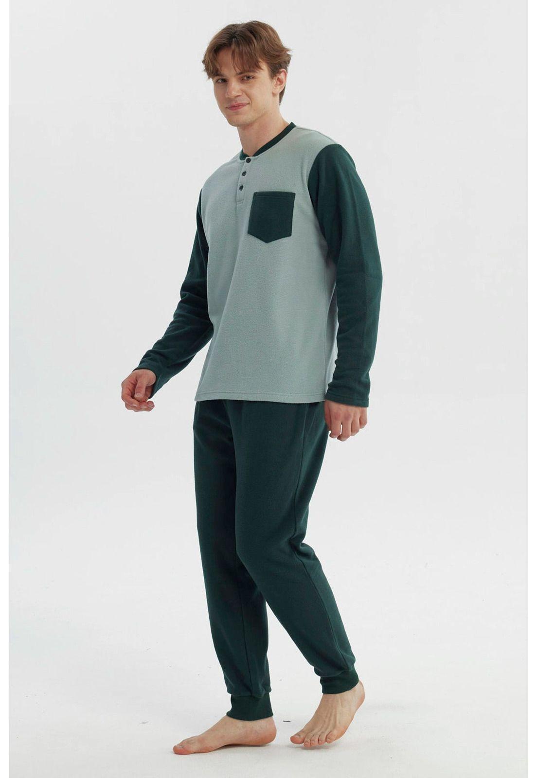 Pijama Hombre Pijama Polera Y Pantalón Verde - ll-3