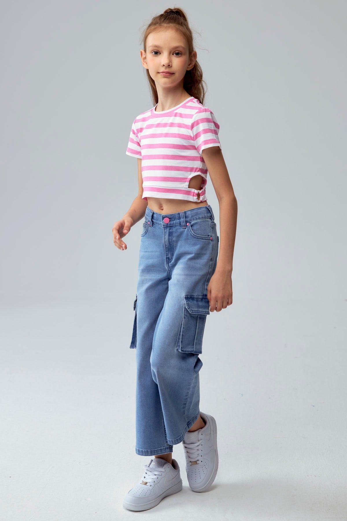 Polera Niña Argolla Costado Rosado-3