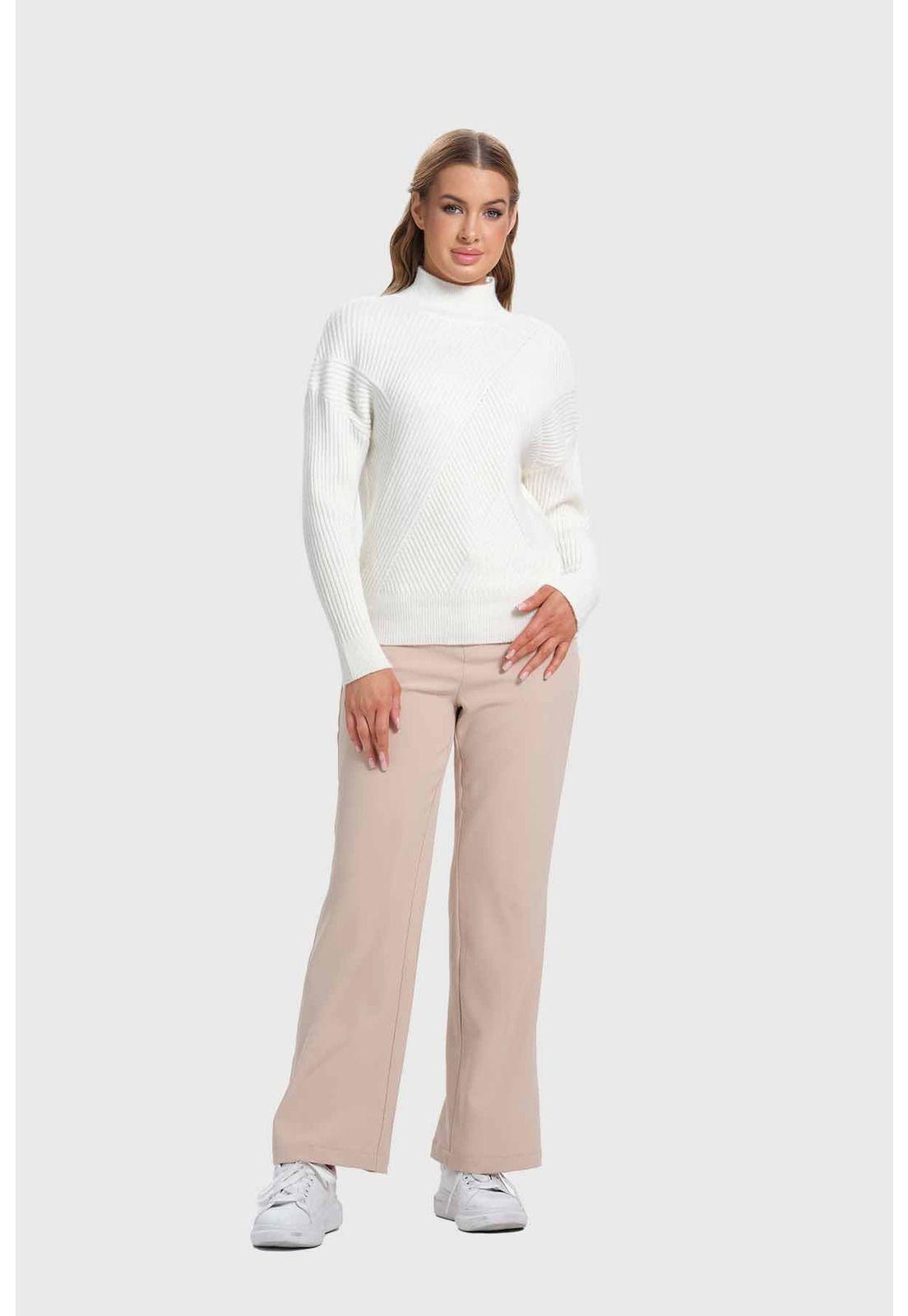 Sweater Mujer Textura Crudo-3