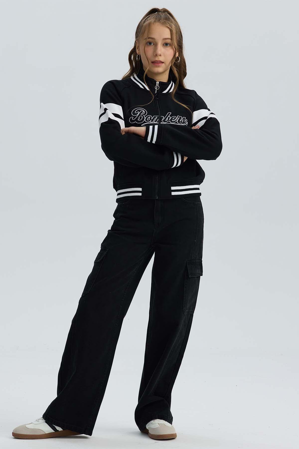 Chaqueta Niña College Negro-3
