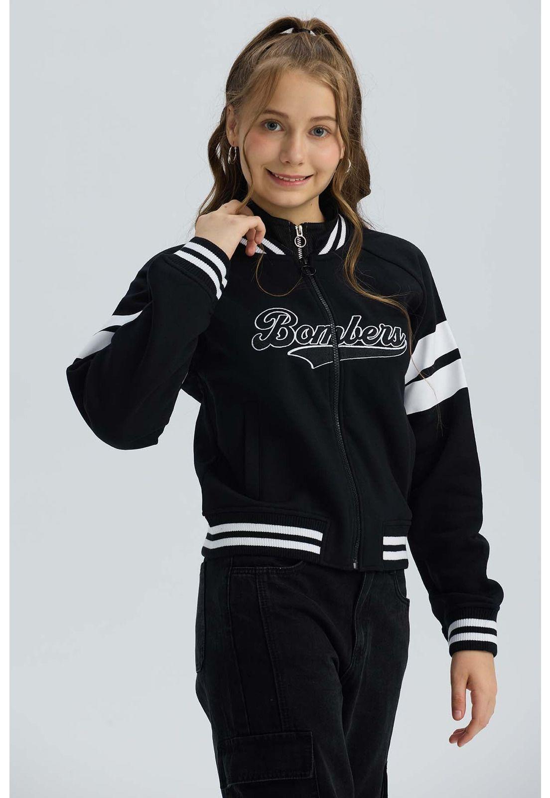 Chaqueta Niña College Negro - ll-1