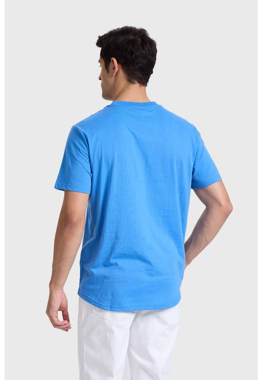 Polera Hombre Long Fit Básica Azul-2