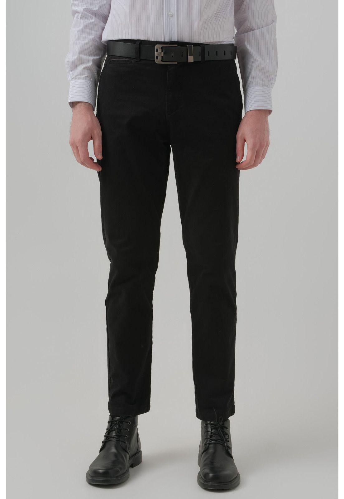 Pantalón Hombre Calce Recto Negro - lX-0